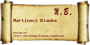 Martinecz Bianka névjegykártya
