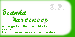 bianka martinecz business card